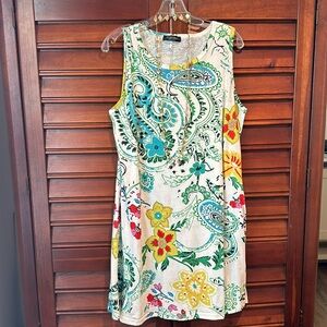 ✨ EUC Xl bright and breezy midi shift dress